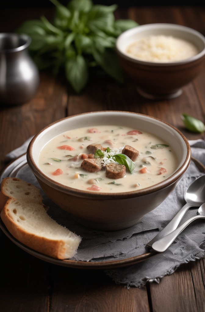 Creamy Parmesan Italian Sausage Soup