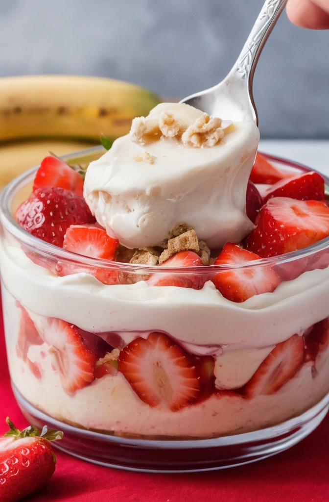 Strawberry Banana Cheesecake Salad