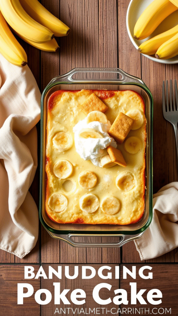 Banana Pudding Poke Cake