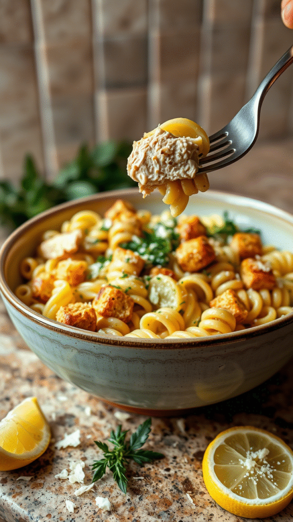Chicken Caesar Pasta Salad