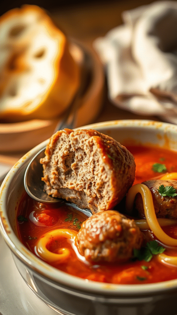 Italian Meatball Soup:
