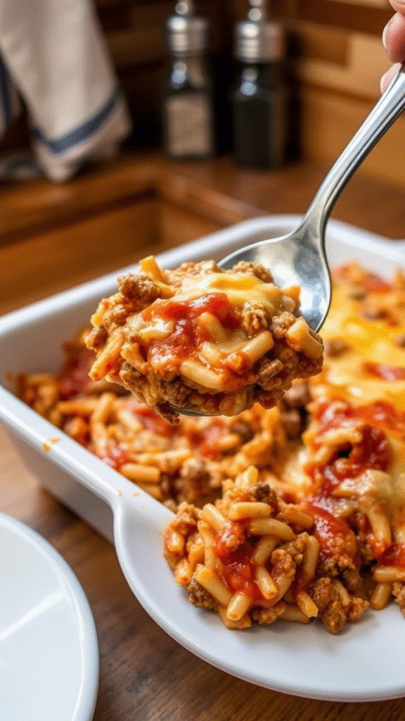 Easy Hamburger Rice Casserole