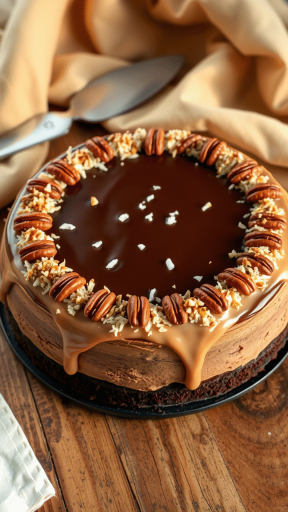 German Chocolate Cheesecake