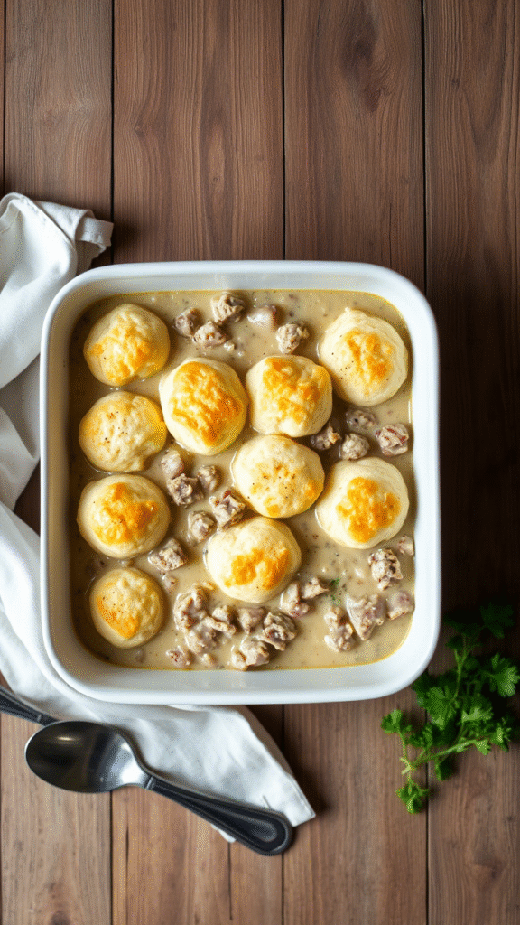 Biscuits and Gravy Casserole