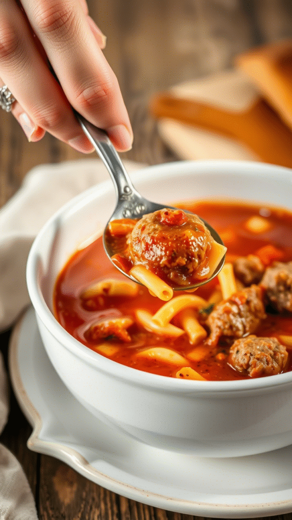 Italian Meatball Soup: