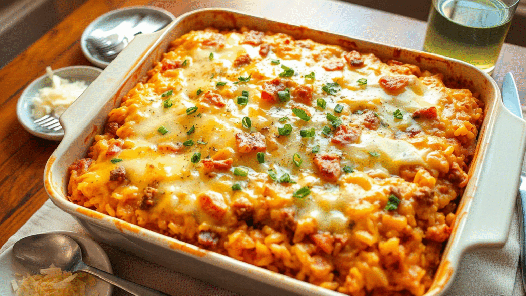 Easy Hamburger Rice Casserole