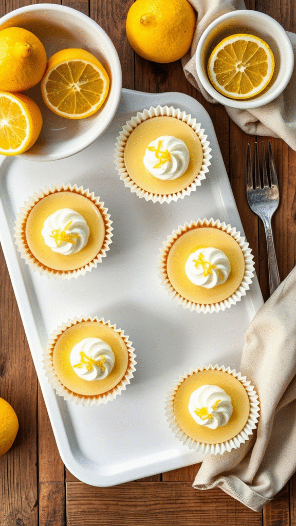 Mini Lemon Cheesecakes