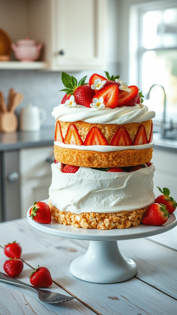 Shortcake Cheesecake Cake