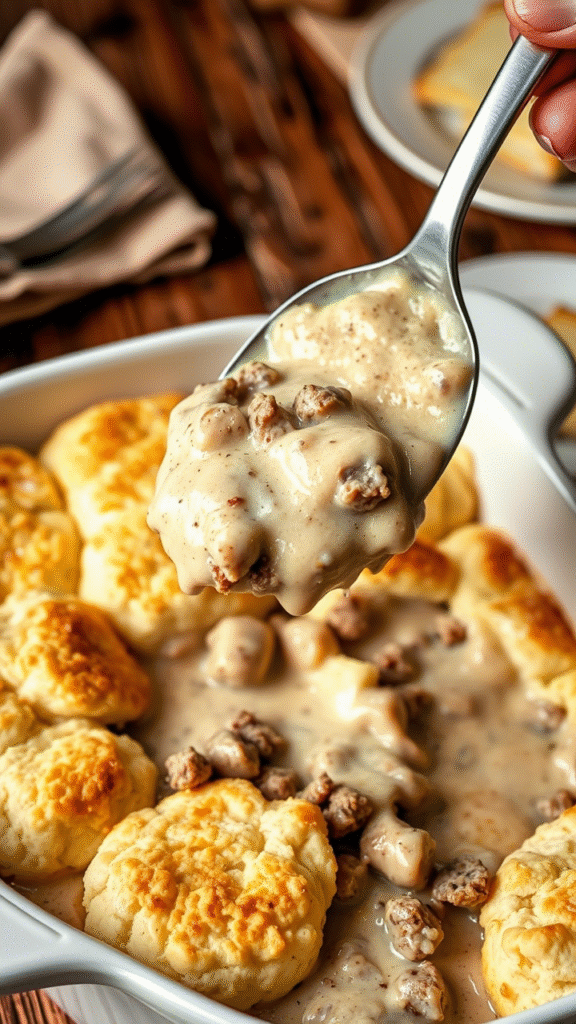Biscuits and Gravy Casserole