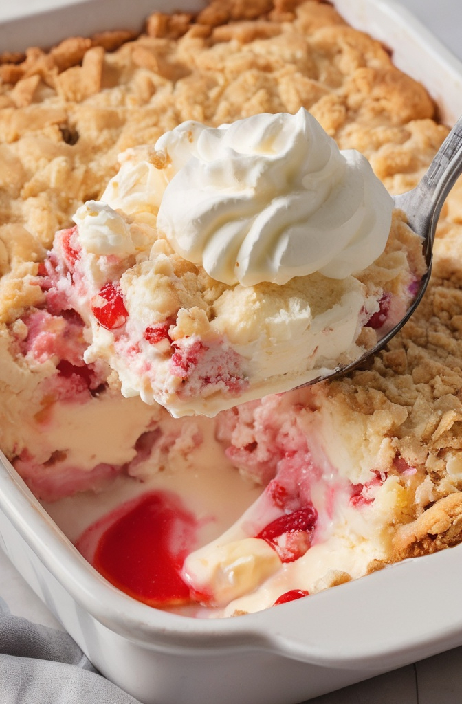 Strawberry Cheesecake Dump Cake