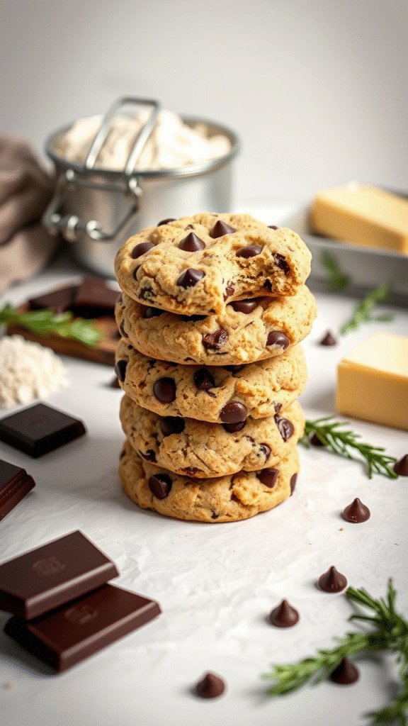 Chocolate Chip Shortbread Cookies