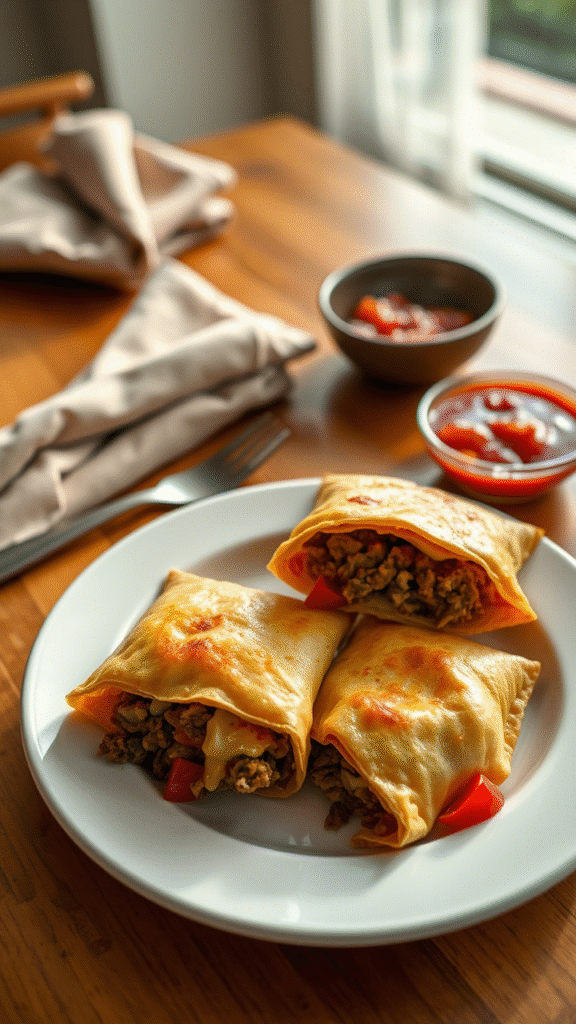 Loaded Taco-Stuffed Cheesy Pockets