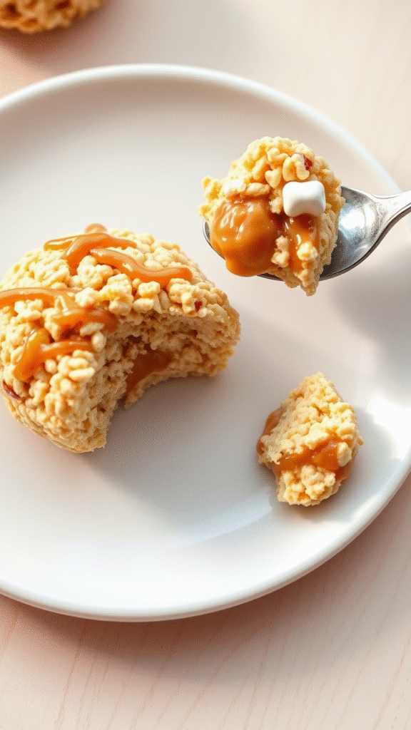 Caramel Marshmallow Rice Krispie Balls