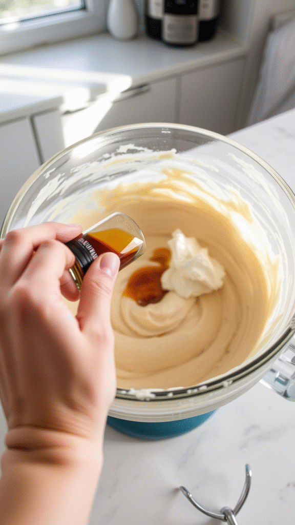 Mix in Vanilla & Sour Cream