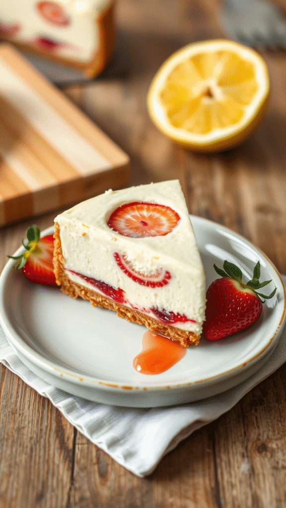 Strawberry Lemon Cheesecake