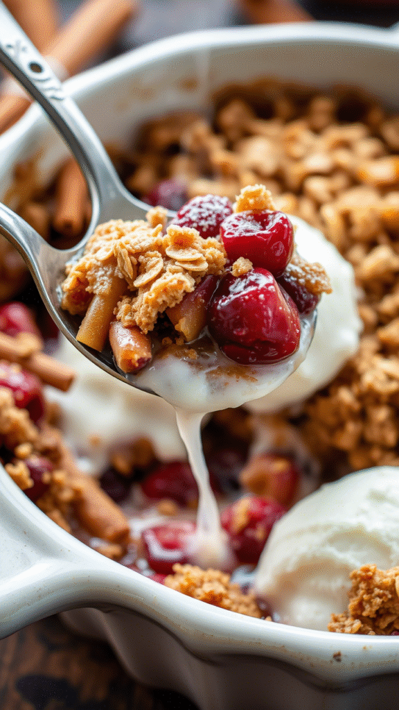 Spiced Cranberry Apple Crumble