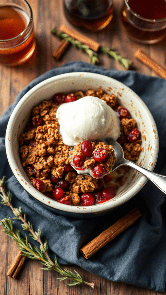 Spiced Cranberry Apple Crumble