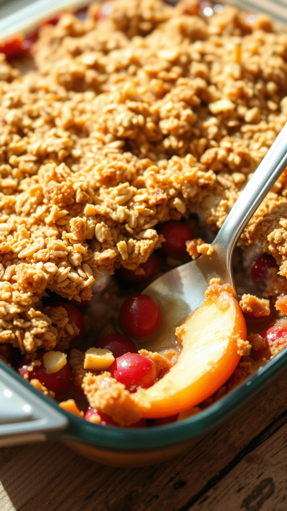 Spiced Cranberry Apple Crumble