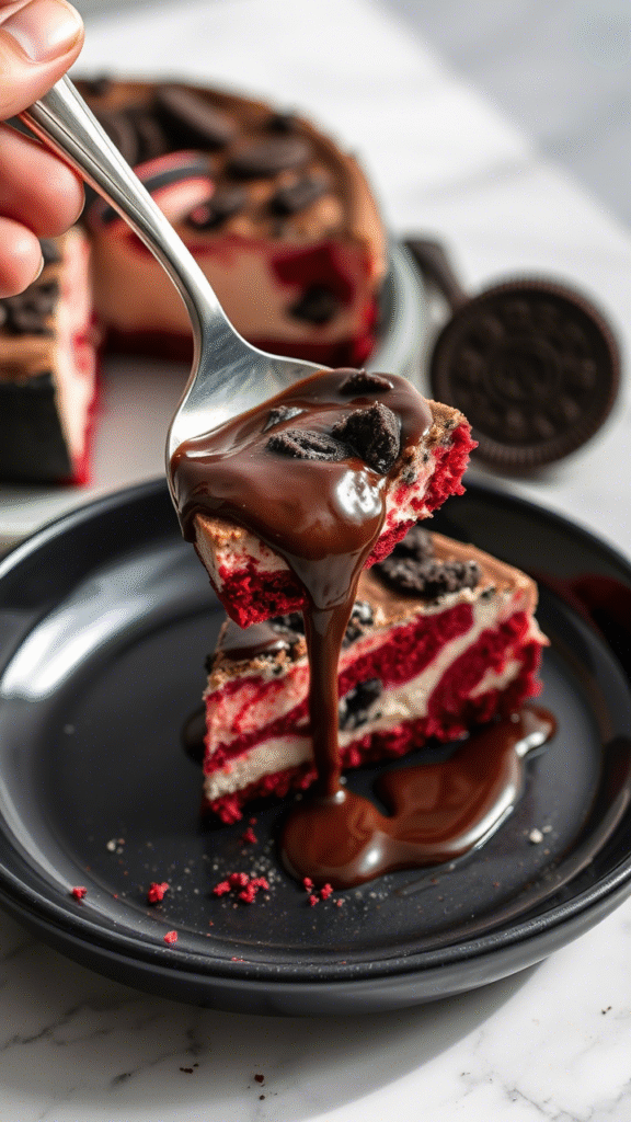 Red Velvet Oreo Cheesecake