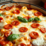 Cheese Tortellini Pepperoni Pizza Casserole