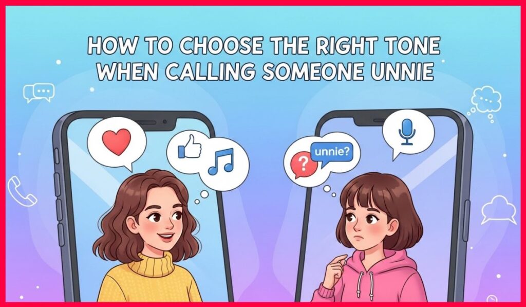Right Tone When Calling Someone Unnie